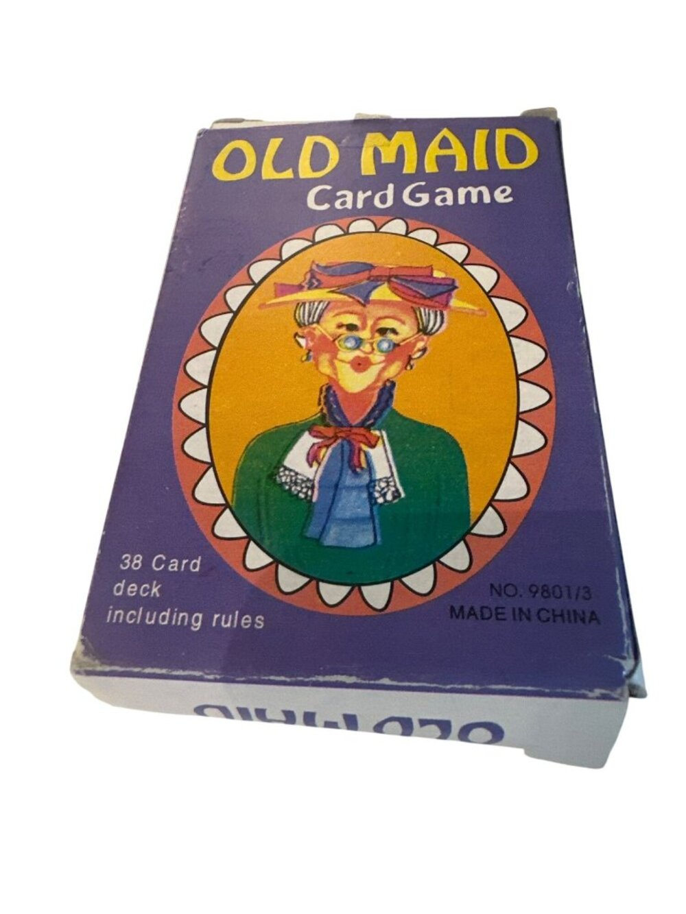 Vintage Old Maid Card Game Complete 38 Card Deck including Rules Original Box